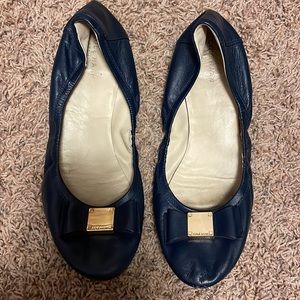 Cole Haan navy blue ballet shoes with buckles, cute detailing! 9